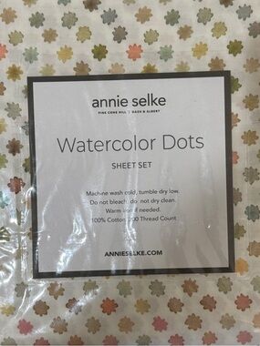 Annie Selke Watercolor Dots Curtain Panel in Multi-Color
